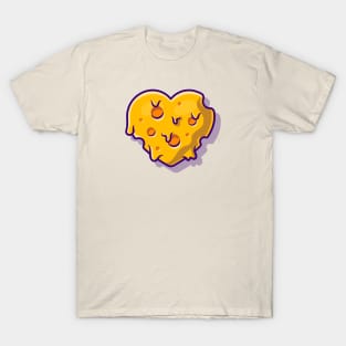 Cheese Love Melted Cartoon T-Shirt